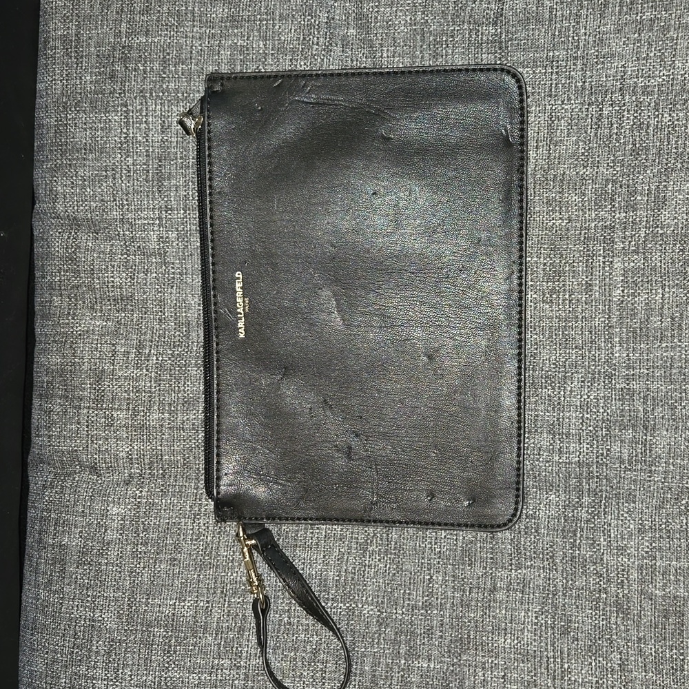 Karl Lagerfeld black wristlet